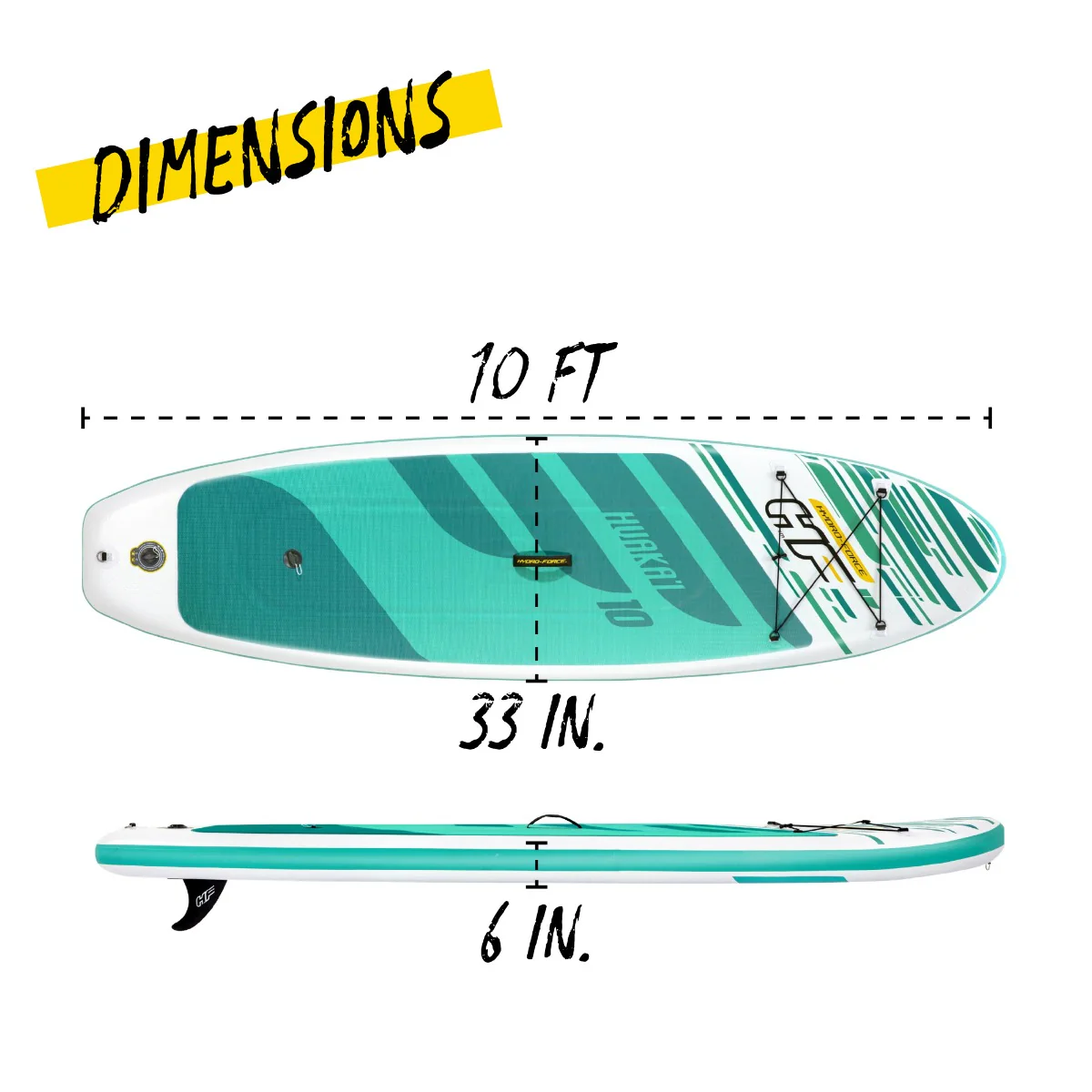 Hydro-Force 10FT SUP Inflatable Paddle Board Set - Huaka'I - Image 8