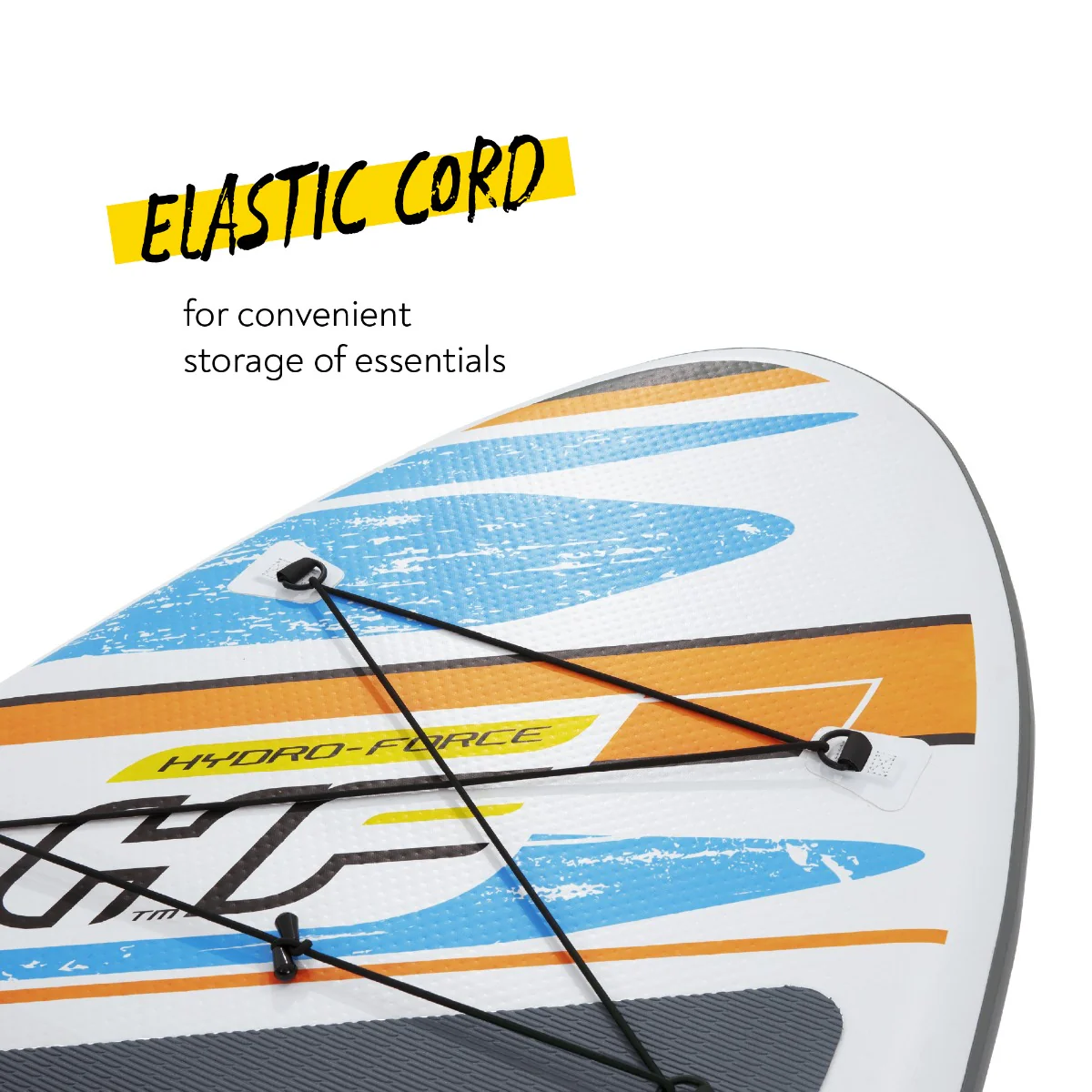 Hydro-Force 10FT SUP Inflatable Paddle Board Set White Cap - Image 7