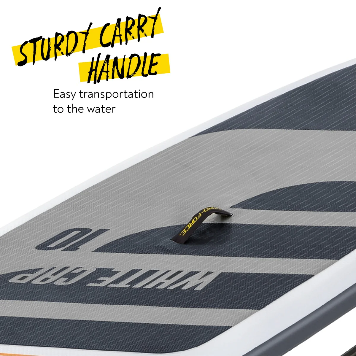 Hydro-Force 10FT SUP Inflatable Paddle Board Set White Cap - Image 8