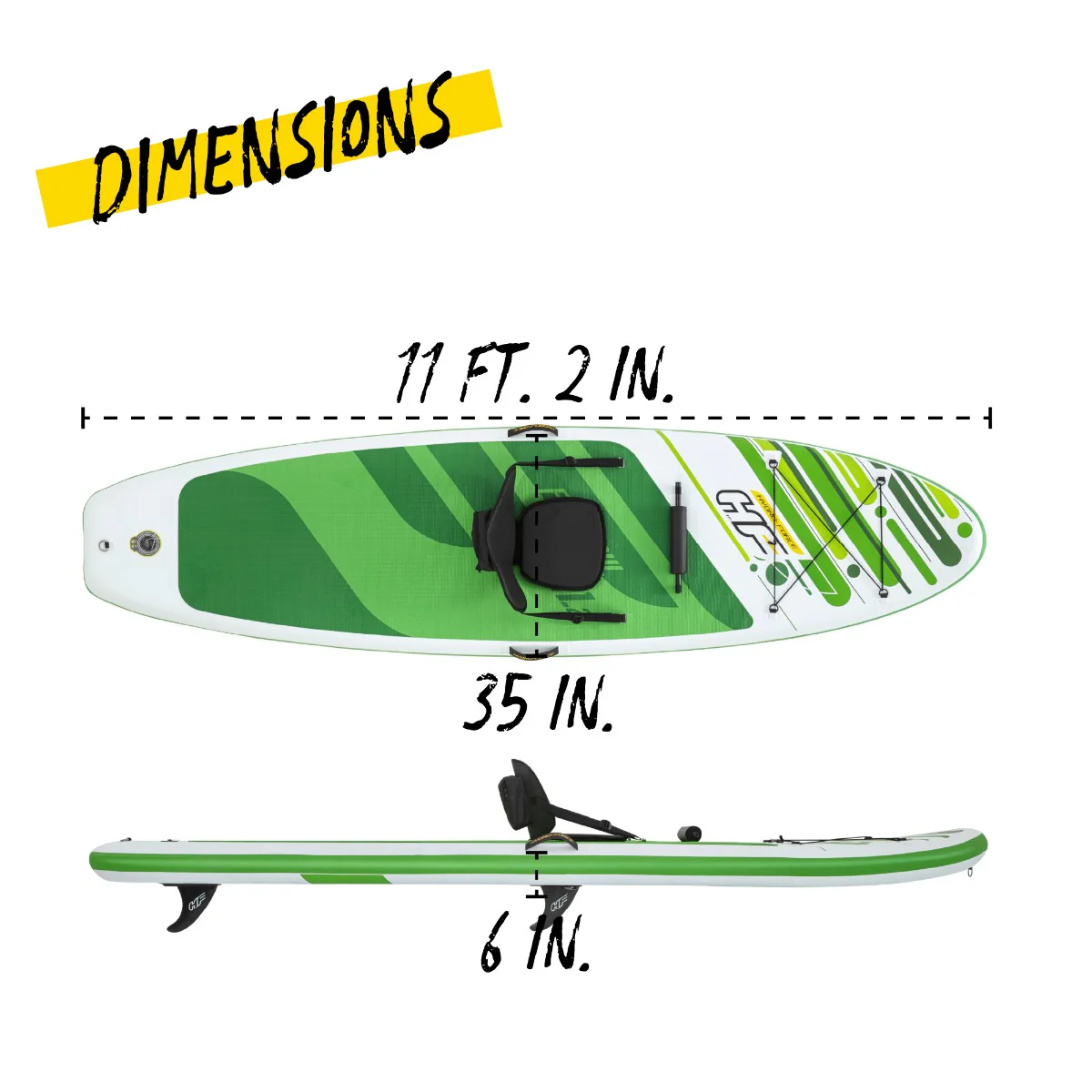 Hydro-Force 11FT SUP Inflatable Stand Up Paddle Board Set FreeSoul Tech - Image 8