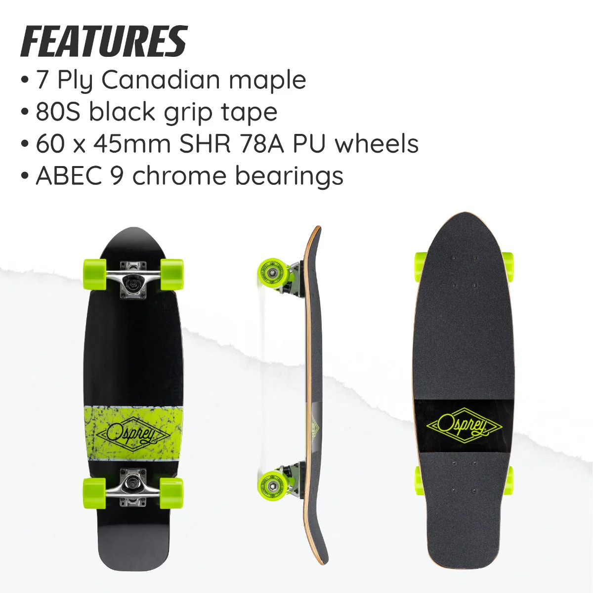 27.5" Cruiser Skateboard - Overturn - Image 7