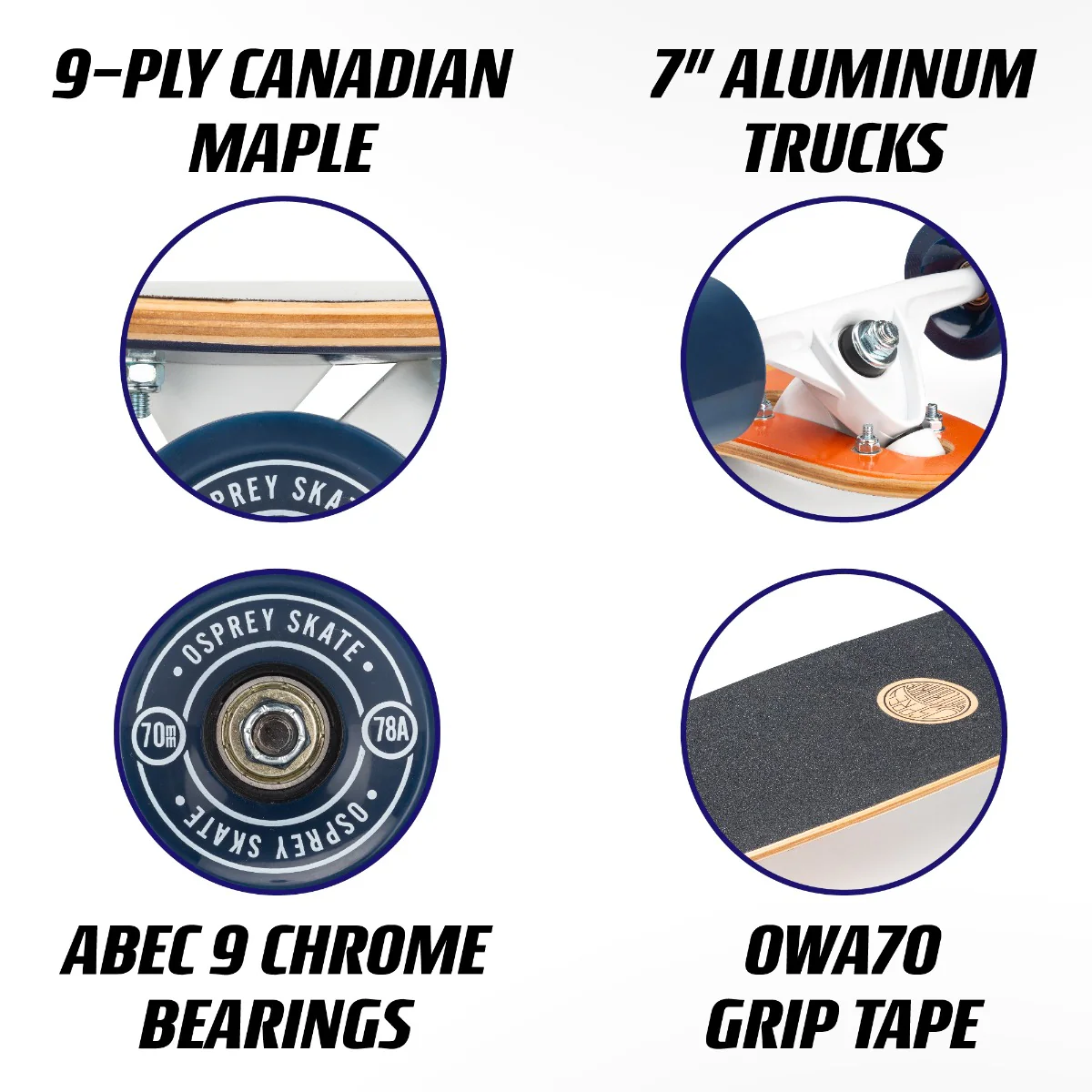 39" Longboard Skateboard Twin Tip - Sunset - Image 7