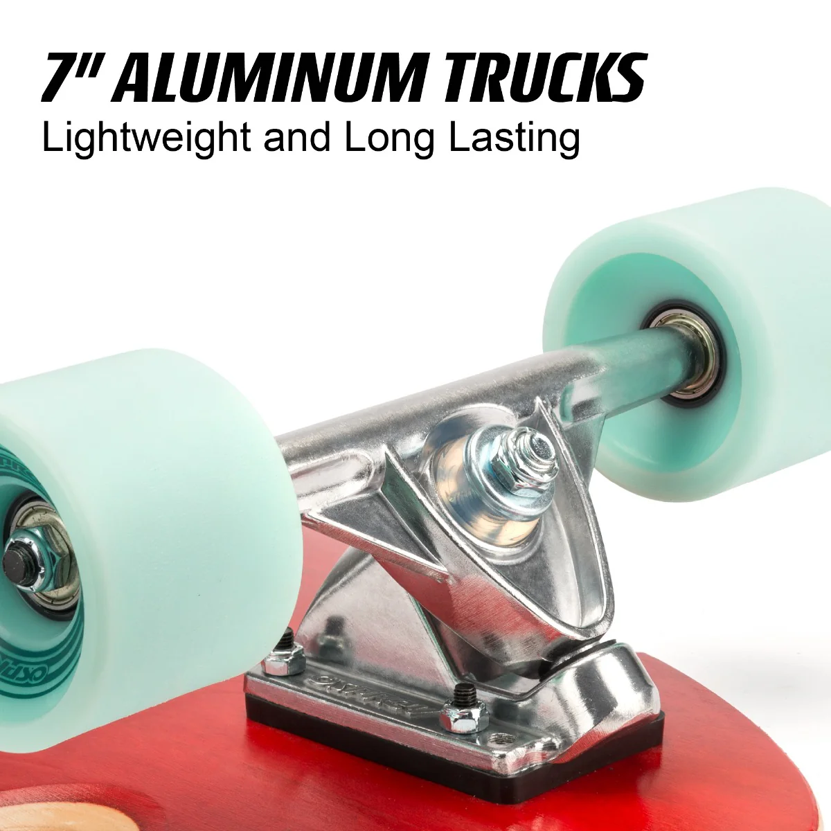 40" Pintail Longboard Skateboard - Wood Gradient - Image 5