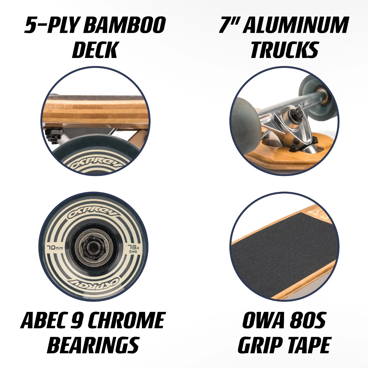 42" Twin Tip Longboard Skateboard - Eagle - Image 8