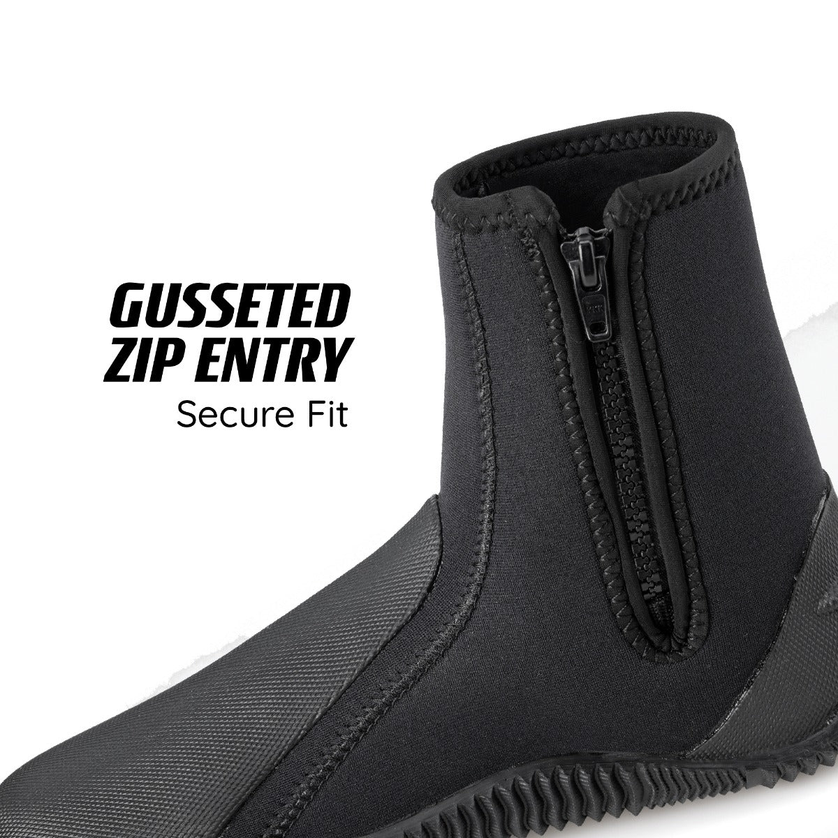 Adults 5mm Zipped Wetsuit Boots - Image 5