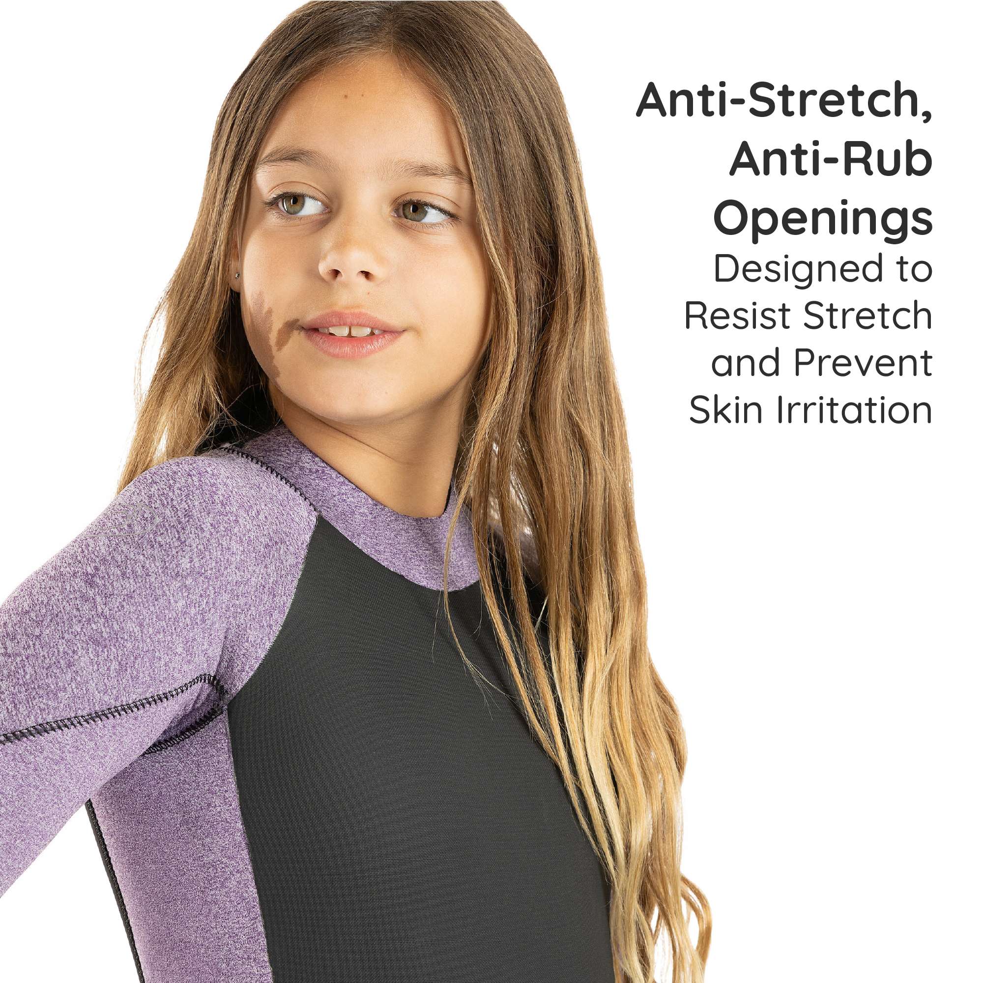 Kids 5mm Zero Full Length Wetsuit - Purple - Image 3