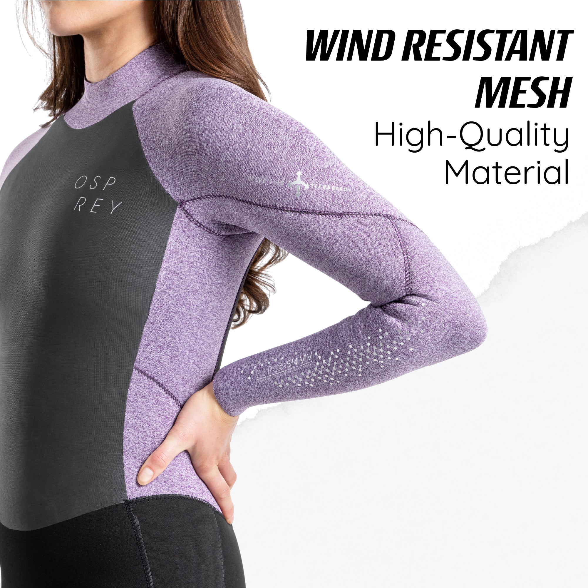 Womens 5mm Zero Full Length Wetsuit - Purple - Image 4