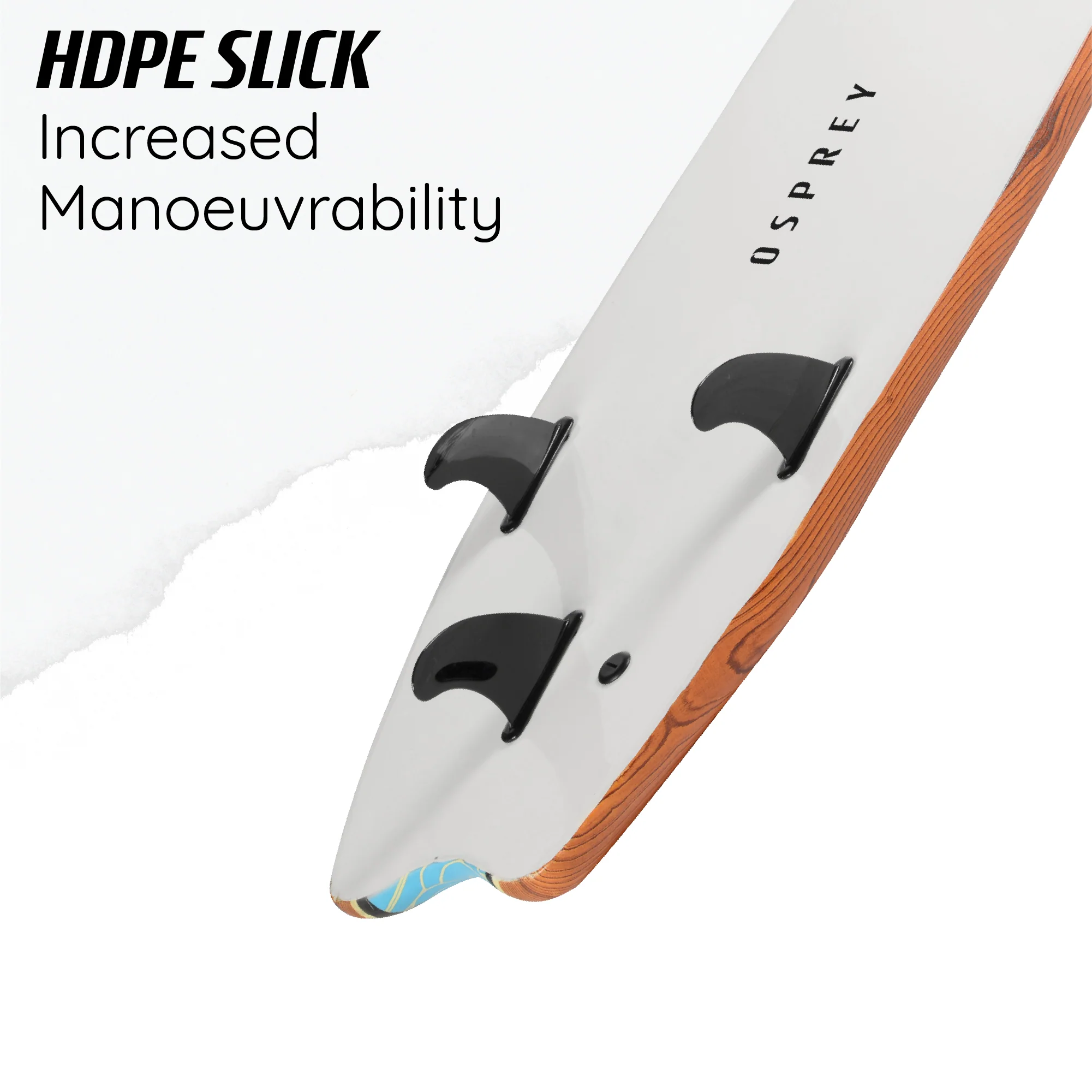 8ft 2in Foam Surfboard - Wood - Image 6