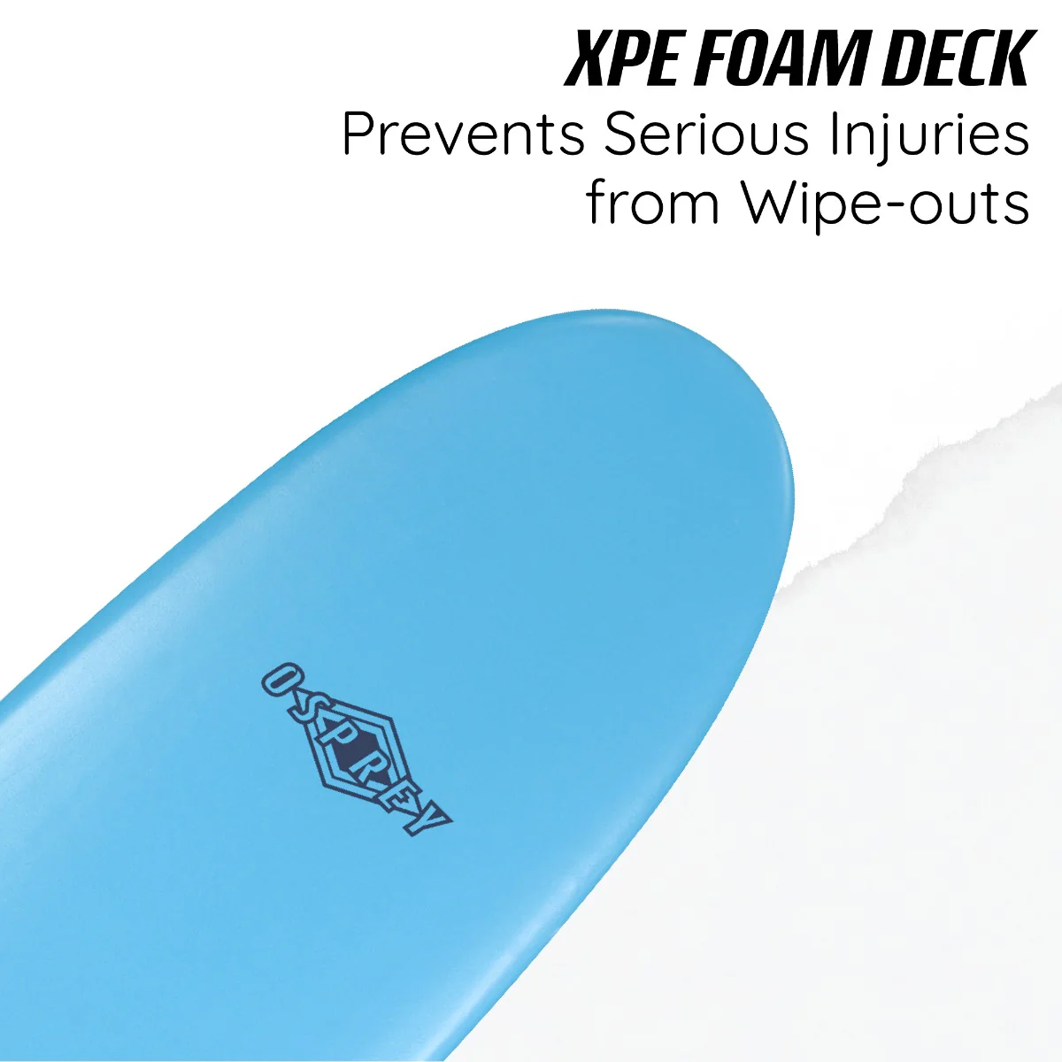 8ft 2in Foam Surfboard - Logo - Image 3