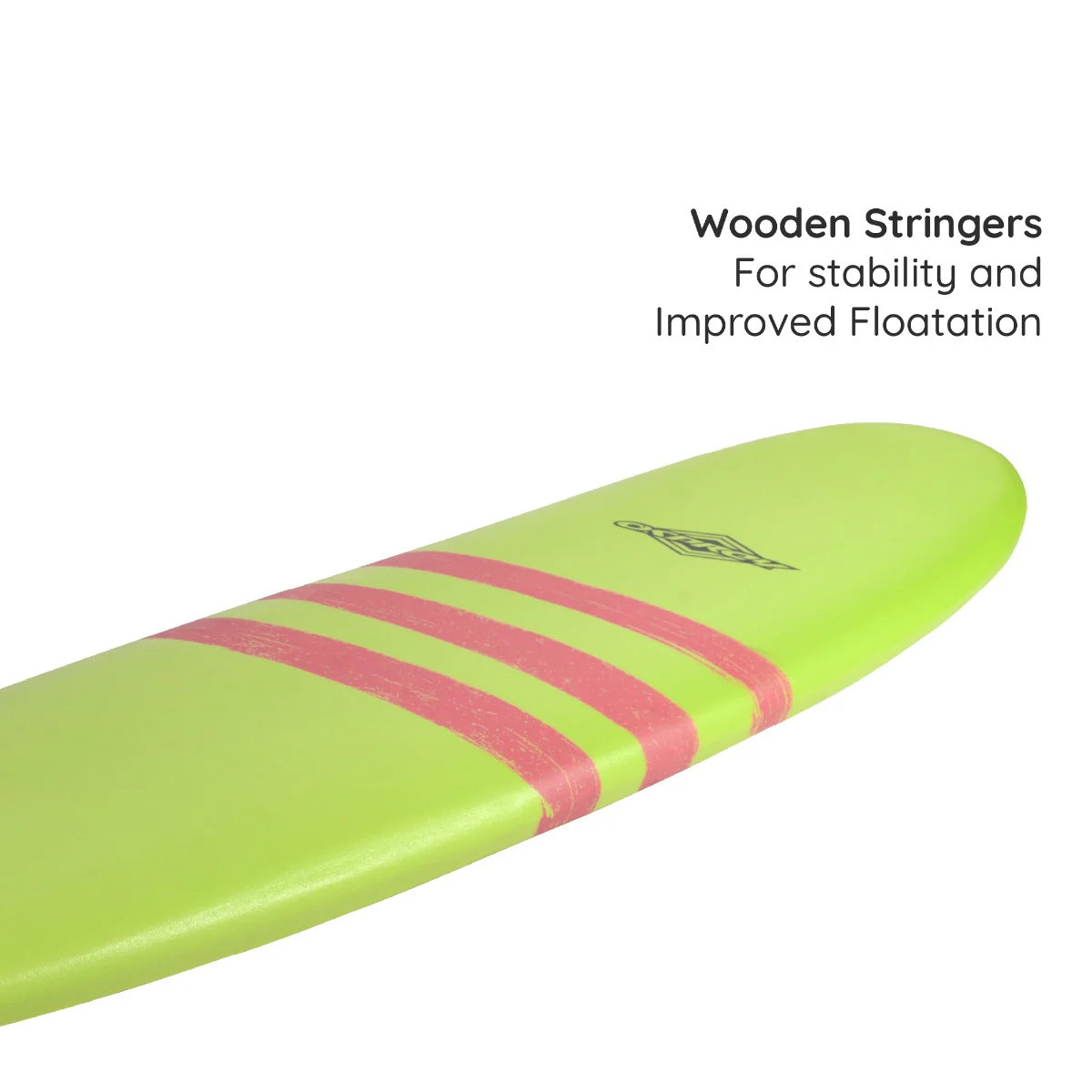 8ft 2in Foam Surfboard - Triband - Image 7