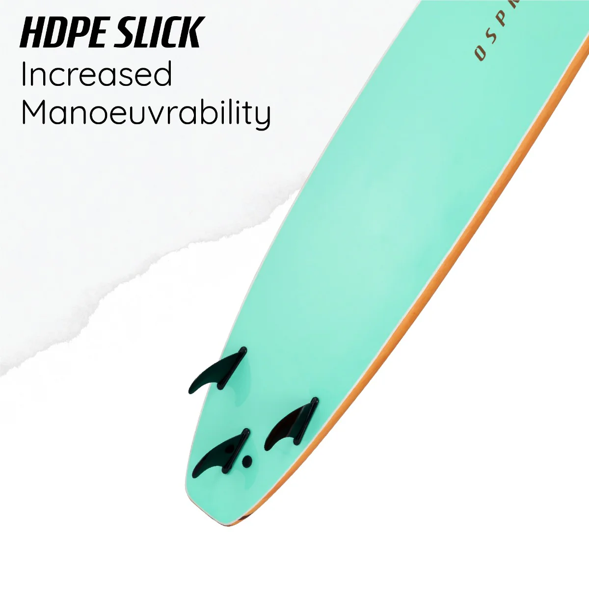 8ft 2in Foam Surfboard - Pinstripe - Image 6