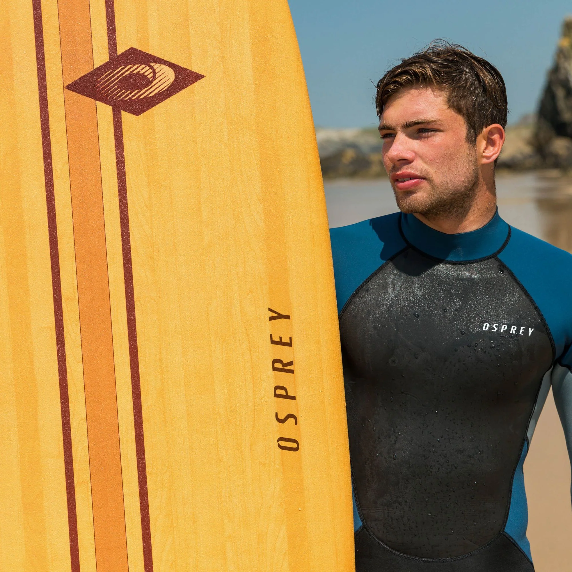 8ft 2in Foam Surfboard - Pinstripe - Image 3