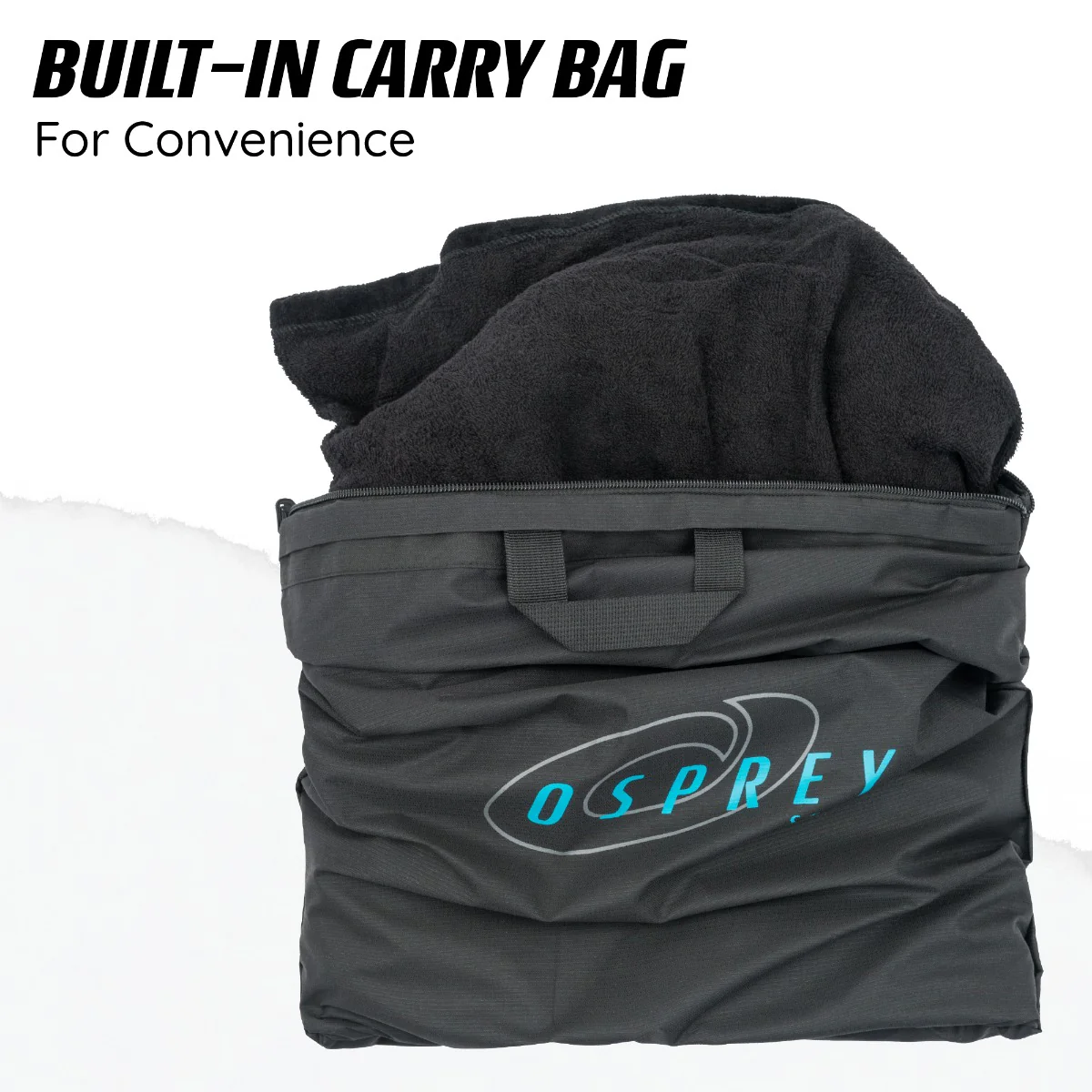 Adult Hooded Poncho Towel - Aqua - Image 5