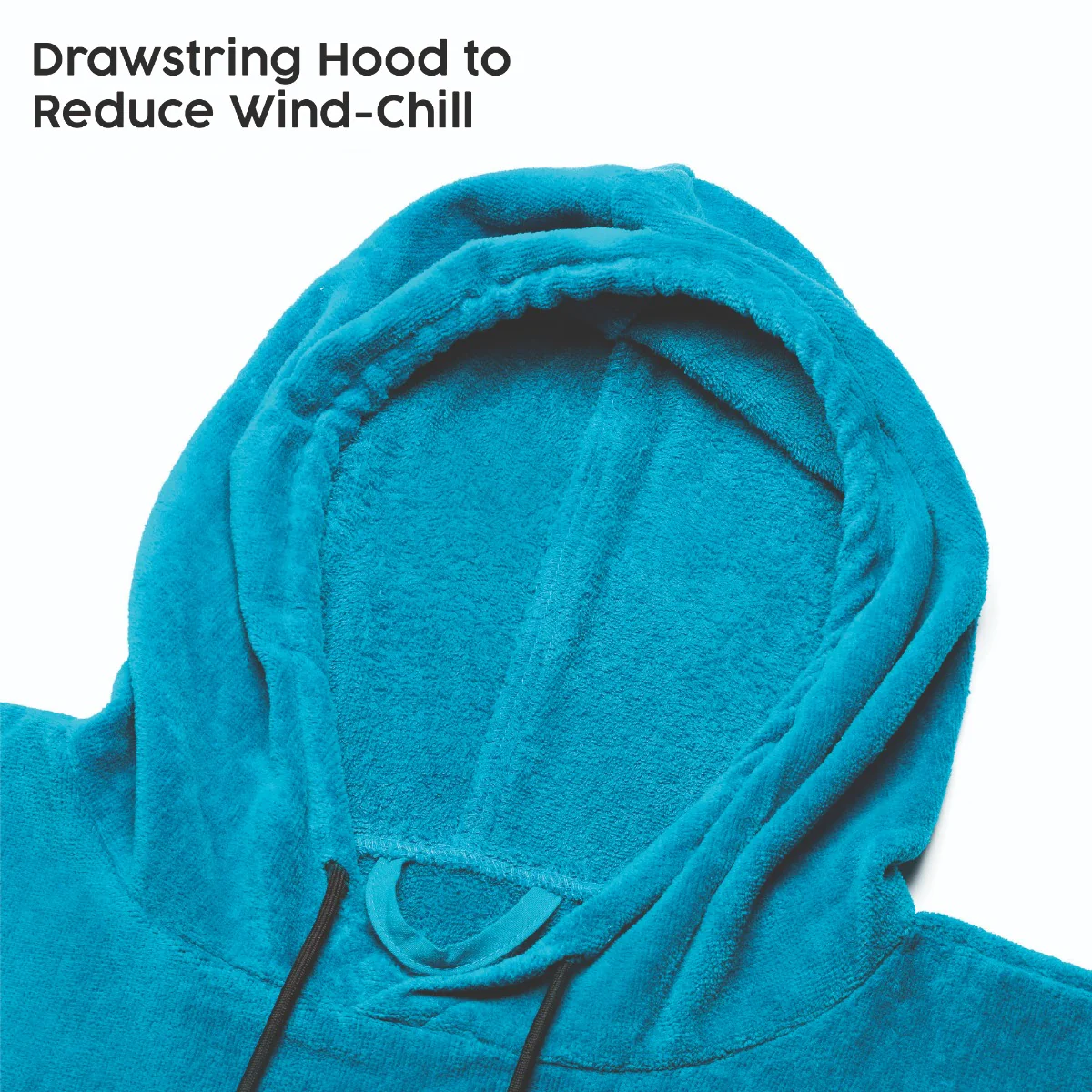 Adult Hooded Poncho Towel - Blue - Image 3