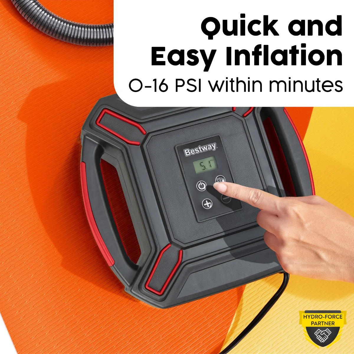 Hydro-Force Powergrip Sport High-Pressure DC Electric Air Pump - Image 4