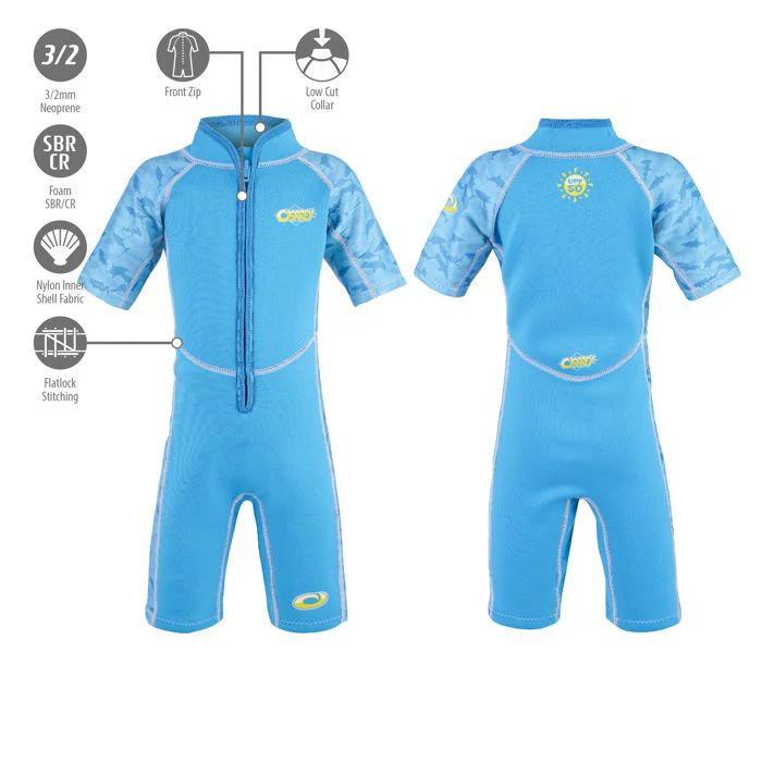 Infants 2mm Shorty Wetsuit - Blue - Image 4