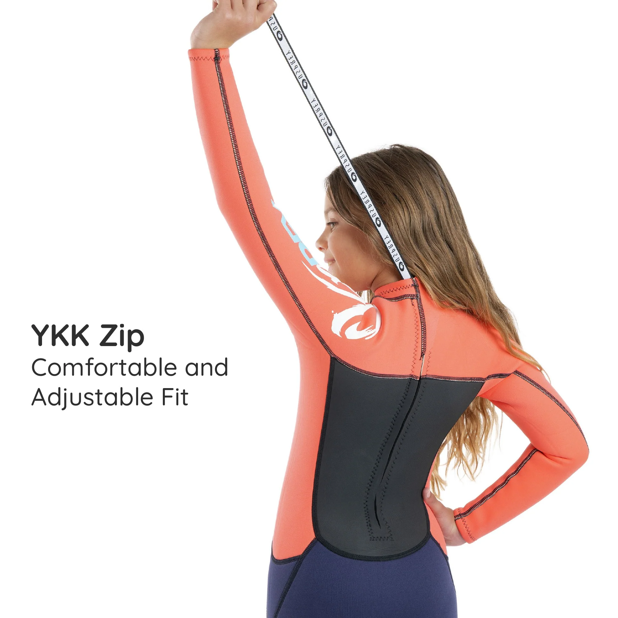 Kids 3mm Origin Full Length Summer Wetsuit - Neon Pink - Image 4