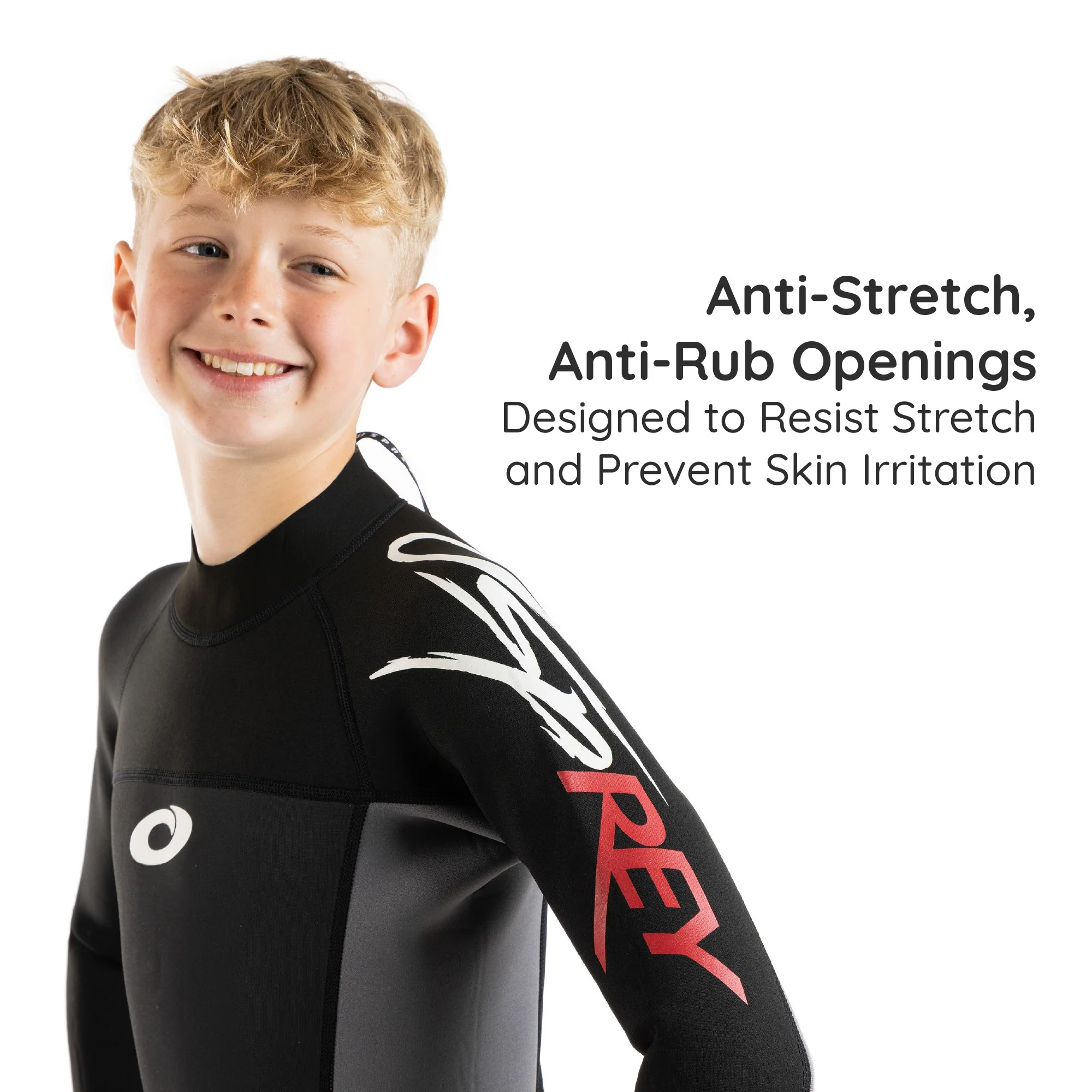 Kids 3mm Origin Full Length Summer Wetsuit - Red - Image 3