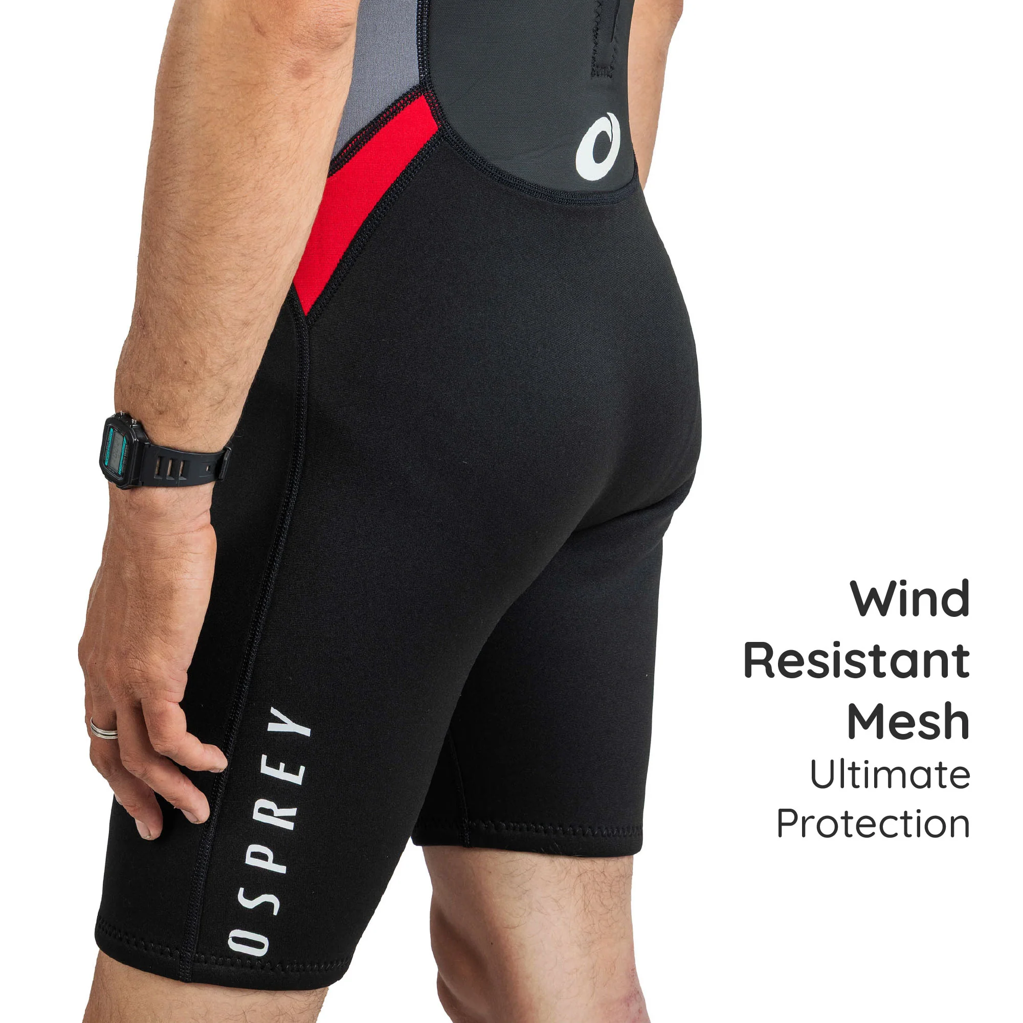 Mens 3mm Origin Shorty Wetsuit - Red - Image 5