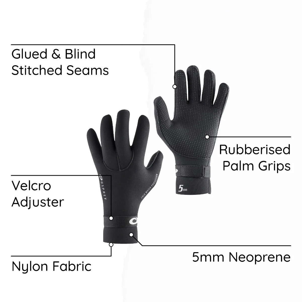 5mm Stretch Wetsuit Glove - Image 4