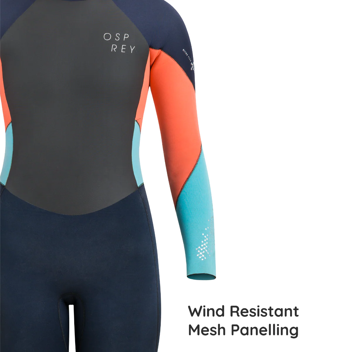 Womens 5mm Zero Full Length Wetsuit - Coral - Image 5